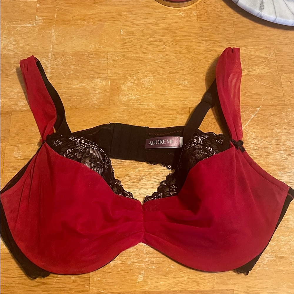 Adore Me Scarlet and Ebony Lace Bra